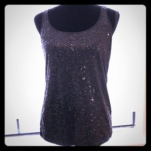 New York & company Black sequin tank